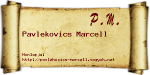 Pavlekovics Marcell névjegykártya